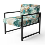 White And Green Coastal Escape - Upholstered Nautical Accent Chairs