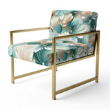 White And Green Coastal Escape - Upholstered Nautical Accent Chairs
