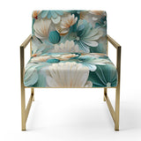 White And Green Coastal Escape - Upholstered Nautical Accent Chairs