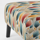 Teal And Beige Botanical Harmony - Bohemian Arm Chair