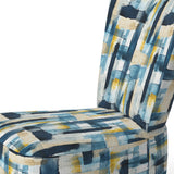 Blue Artistic Striped Explosion - Vintage Accent Slipper Chair