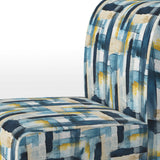 Blue Artistic Striped Explosion - Vintage Accent Slipper Chair