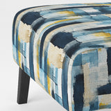 Blue Artistic Striped Explosion - Vintage Accent Slipper Chair