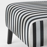 Black And White Striped Lines Harmony- Upholstered Accent Chair