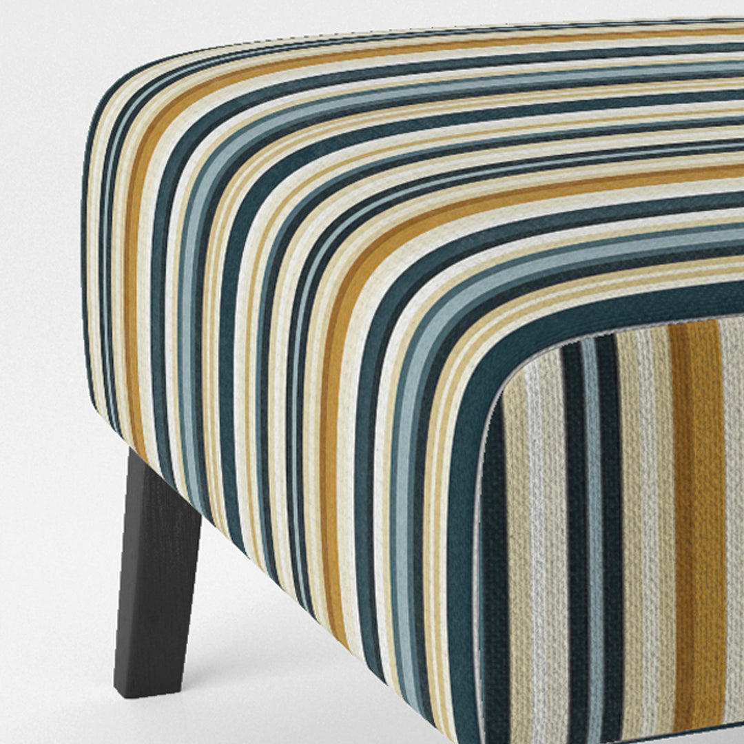 Teal And Brown Classic Pinstripe Pattern - Vintage Arm Chair