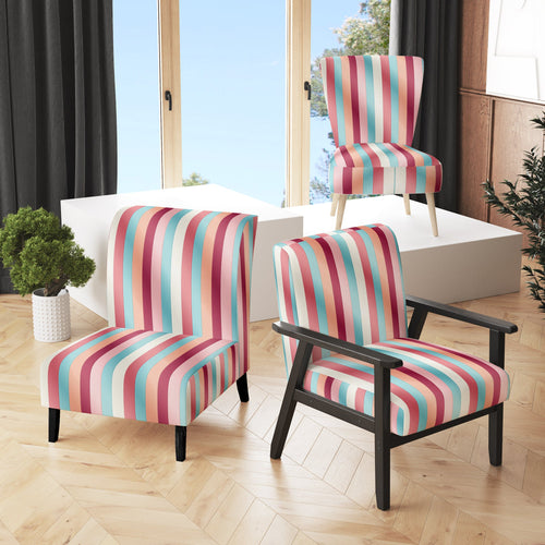 Vibrant Pink Striped Harmony Pattern - Modern Arm Chair