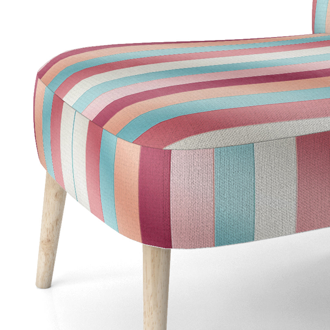 Vibrant Pink Striped Harmony Pattern - Modern Arm Chair
