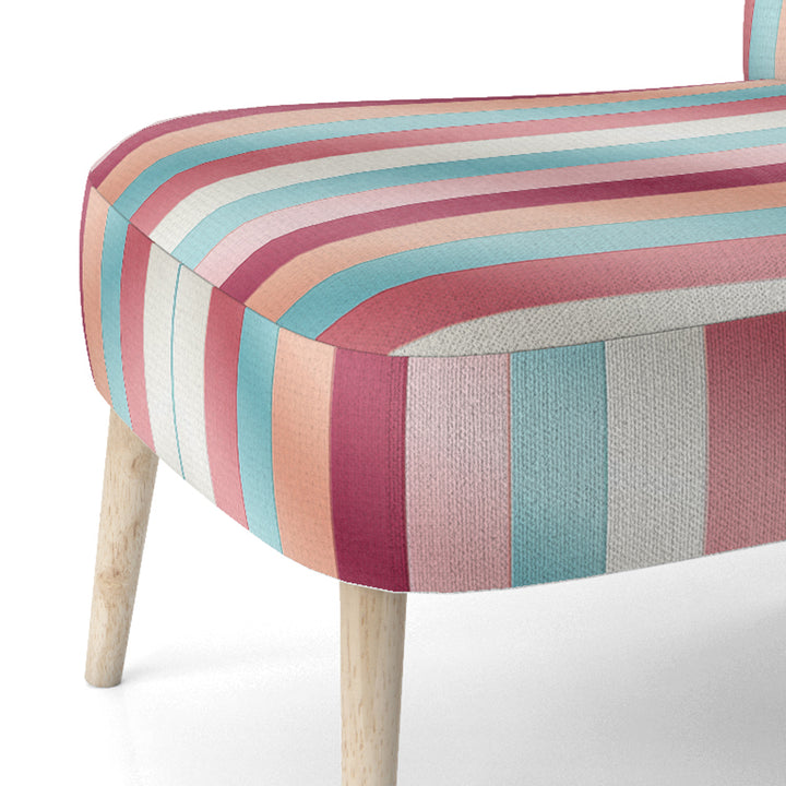 Vibrant Pink Striped Harmony Pattern - Modern Arm Chair