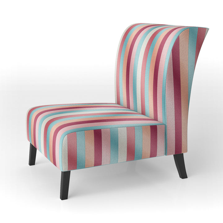 Vibrant Pink Striped Harmony Pattern - Modern Arm Chair