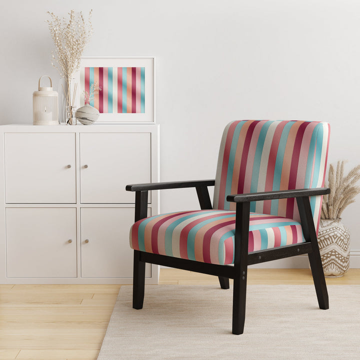 Vibrant Pink Striped Harmony Pattern - Modern Arm Chair