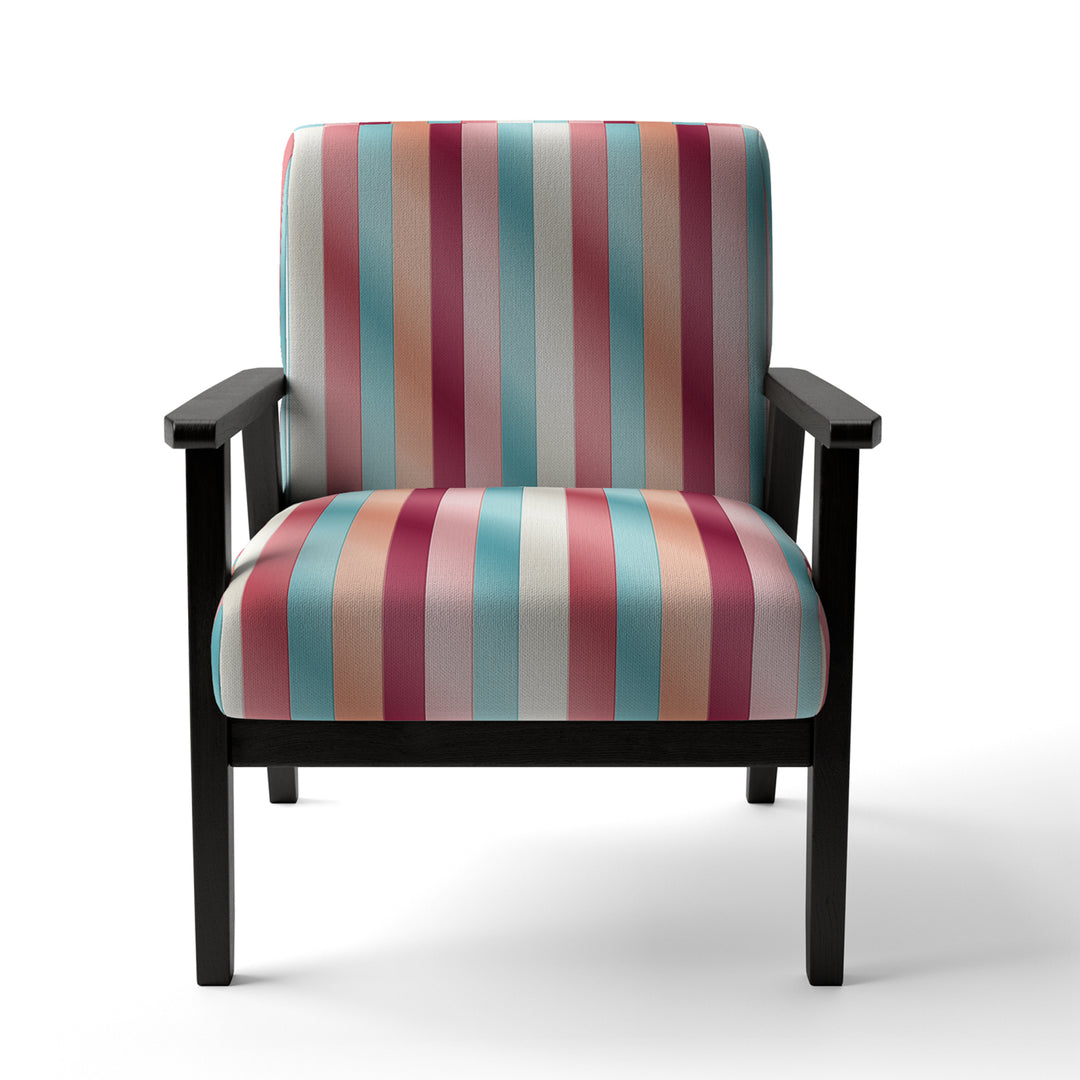 Vibrant Pink Striped Harmony Pattern - Modern Arm Chair