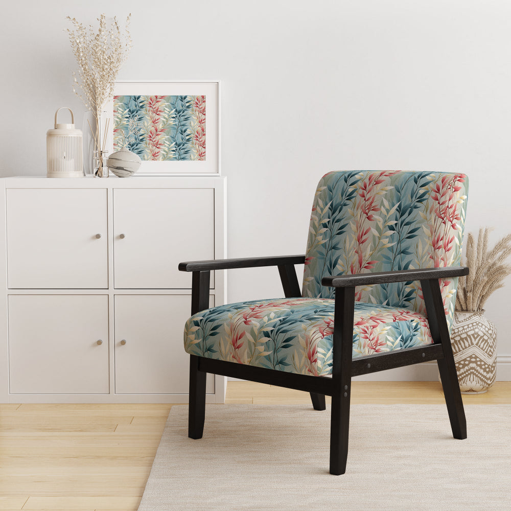 Natures Botanical Ferns Jungle Harmony - Bohemian Accent Slipper Chair