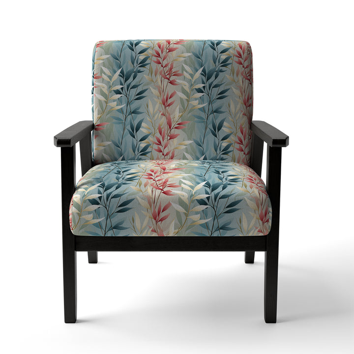 Natures Botanical Ferns Jungle Harmony - Bohemian Accent Slipper Chair