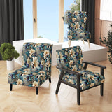 White And Gold Elegant Flowers Delight - Cottage Arm Chair