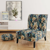 White And Gold Elegant Flowers Delight - Cottage Arm Chair