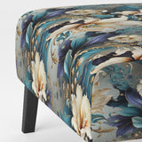 White And Gold Elegant Flowers Delight - Cottage Arm Chair