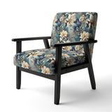 White And Gold Elegant Flowers Delight - Cottage Arm Chair