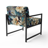White And Gold Elegant Flowers Delight - Cottage Arm Chair
