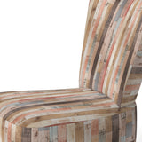 Farmhouse Planks Pink Striped Pattern - Modern Accent Side Chair