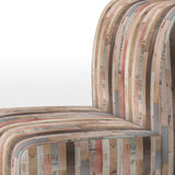 Farmhouse Planks Pink Striped Pattern - Modern Accent Side Chair