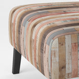 Farmhouse Planks Pink Striped Pattern - Modern Accent Side Chair