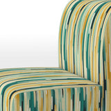 Jungle Green And Yellow Striped Pattern - Modern Arm Chair