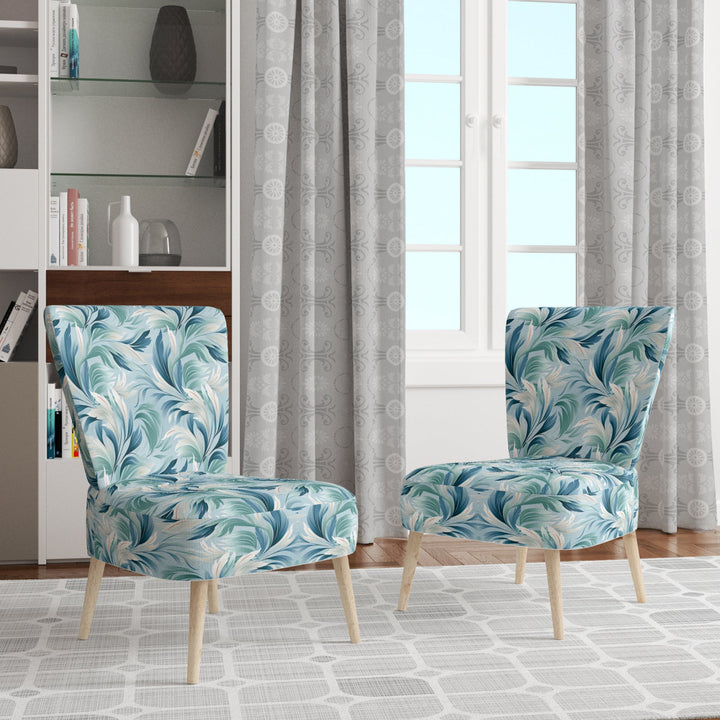 Azure Breeze Tropical Pattern - Tropical Arm Chair