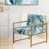 Azure Breeze Tropical Pattern - Tropical Arm Chair