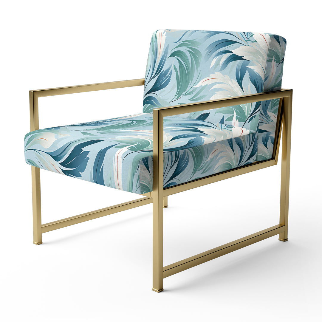 Azure Breeze Tropical Pattern - Tropical Arm Chair