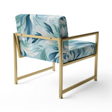 Azure Breeze Tropical Pattern - Tropical Arm Chair