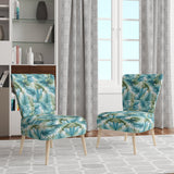 Azure And Green Canopy Tropical Pattern - Tropical Arm Chair