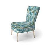 Azure And Green Canopy Tropical Pattern - Tropical Arm Chair