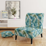 Azure And Green Canopy Tropical Pattern - Tropical Arm Chair