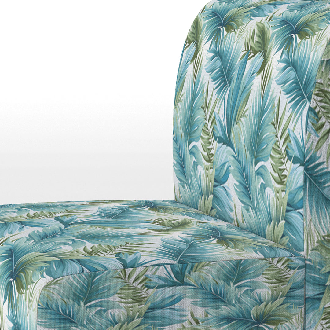 Azure And Green Canopy Tropical Pattern - Tropical Arm Chair