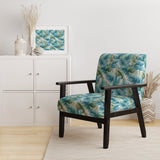 Azure And Green Canopy Tropical Pattern - Tropical Arm Chair