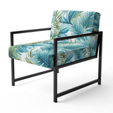 Azure And Green Canopy Tropical Pattern - Tropical Arm Chair