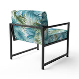 Azure And Green Canopy Tropical Pattern - Tropical Arm Chair