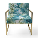 Azure And Green Canopy Tropical Pattern - Tropical Arm Chair