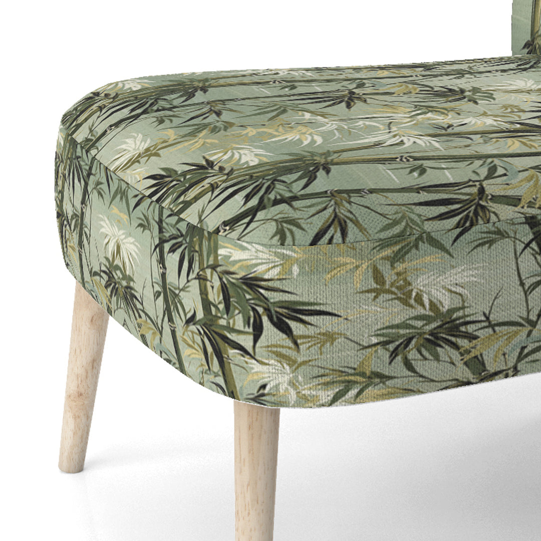 Bamboo Retreat Tropical Pattern - Upholstered Tropical Accent Chairs