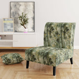 Bamboo Retreat Tropical Pattern - Upholstered Tropical Accent Chairs