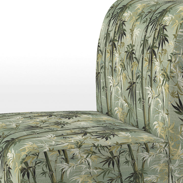 Bamboo Retreat Tropical Pattern - Upholstered Tropical Accent Chairs
