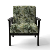 Bamboo Retreat Tropical Pattern - Upholstered Tropical Accent Chairs