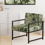 Bamboo Retreat Tropical Pattern - Upholstered Tropical Accent Chairs