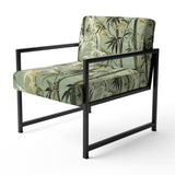 Bamboo Retreat Tropical Pattern - Upholstered Tropical Accent Chairs