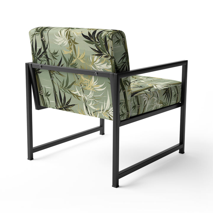 Bamboo Retreat Tropical Pattern - Upholstered Tropical Accent Chairs
