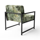 Bamboo Retreat Tropical Pattern - Upholstered Tropical Accent Chairs