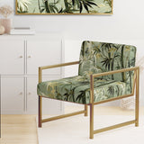 Bamboo Retreat Tropical Pattern - Upholstered Tropical Accent Chairs