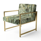 Bamboo Retreat Tropical Pattern - Upholstered Tropical Accent Chairs