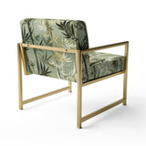 Bamboo Retreat Tropical Pattern - Upholstered Tropical Accent Chairs