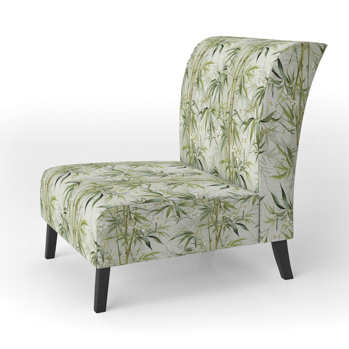 Bamboo Zen Tropical Pattern - Tropical Accent Side Chair